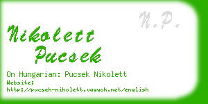 nikolett pucsek business card